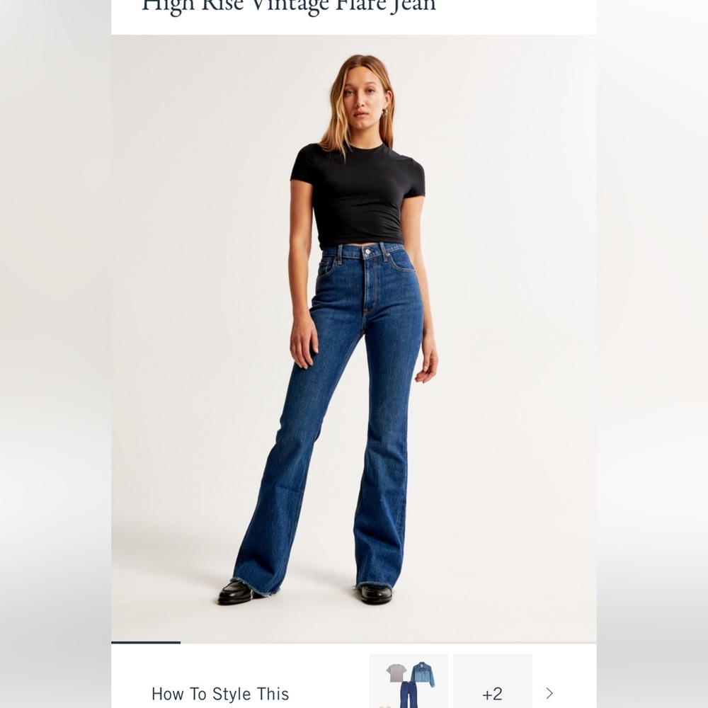 Abercrombie and Fitch the vintage flare, high-rise jeans in Short